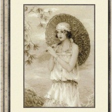 Riviera Memories: Vintage Photo Cross Stitch Kit - 10x15, 14ct White AIDA, 12 Co