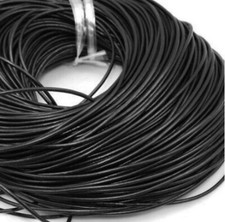 Genuine Leather Cord for Bracelet Necklace Jewelry Making Black 1.5mm 100M