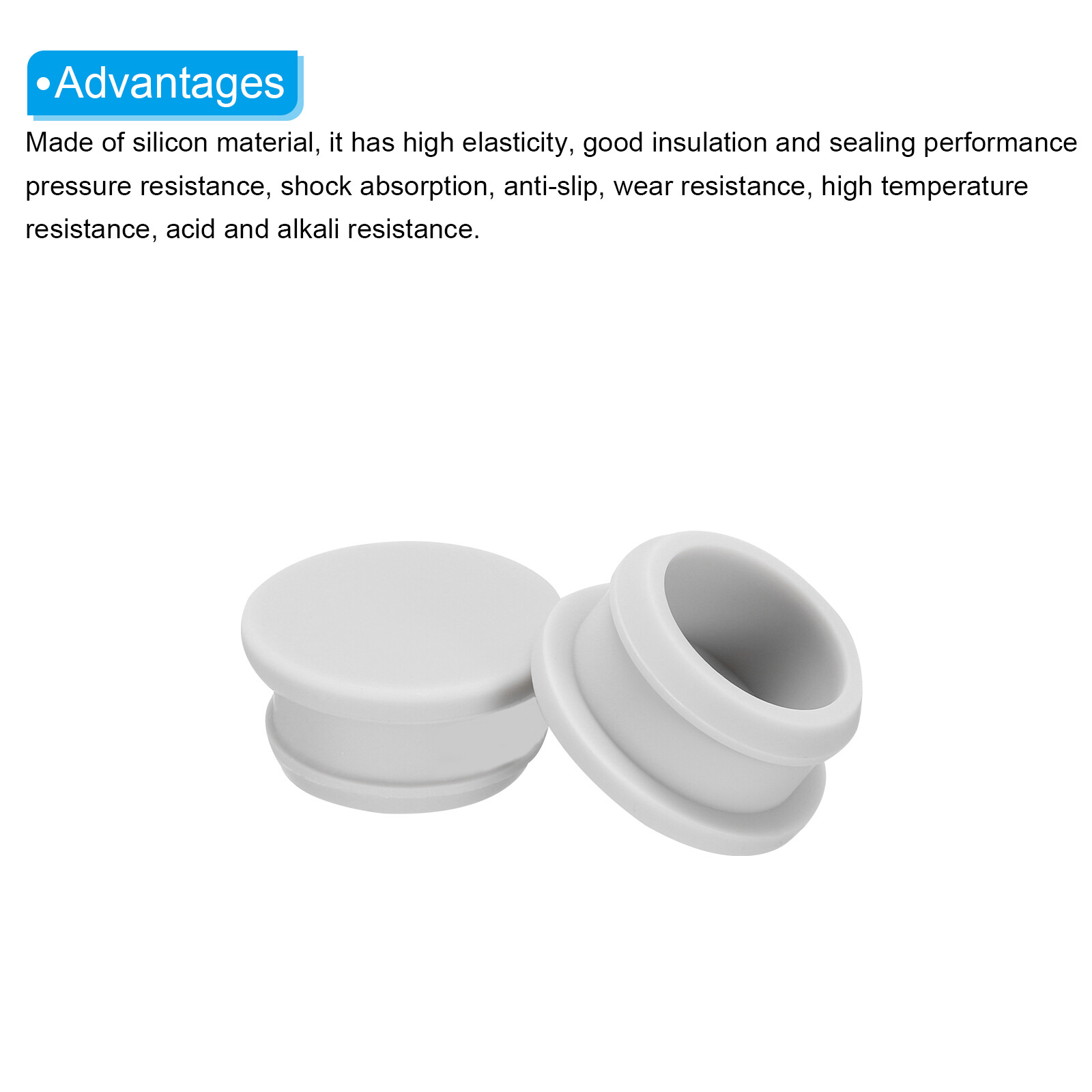Silicone Hole Plugs Flush Type Panel Round Hole Plugs 26mm Diameter