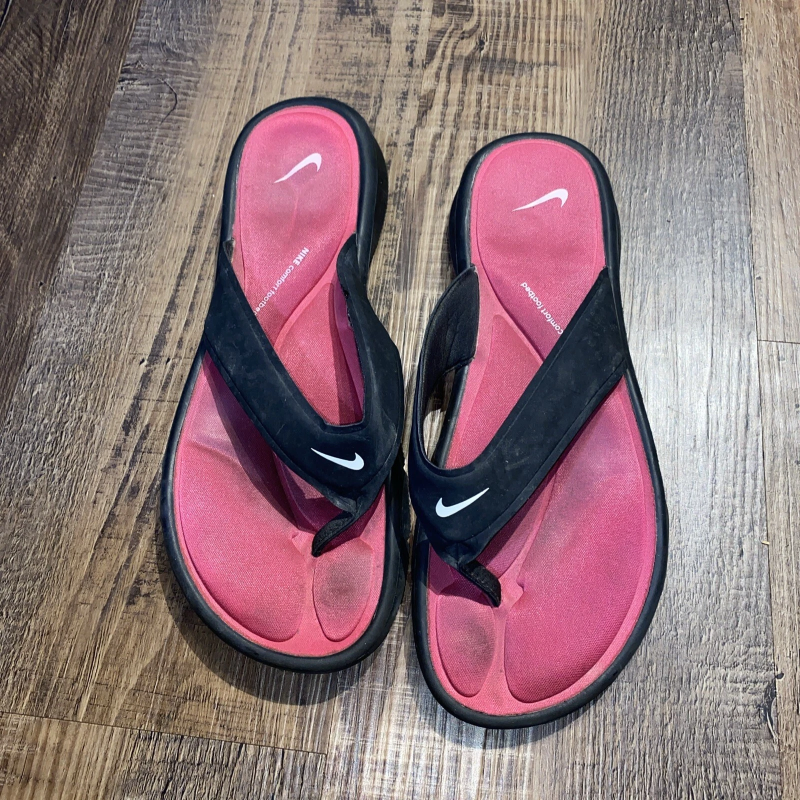 VENDUTO COSÌ COM'È...Nike Comfort plantare taglia 12 infradito nero con perizoma