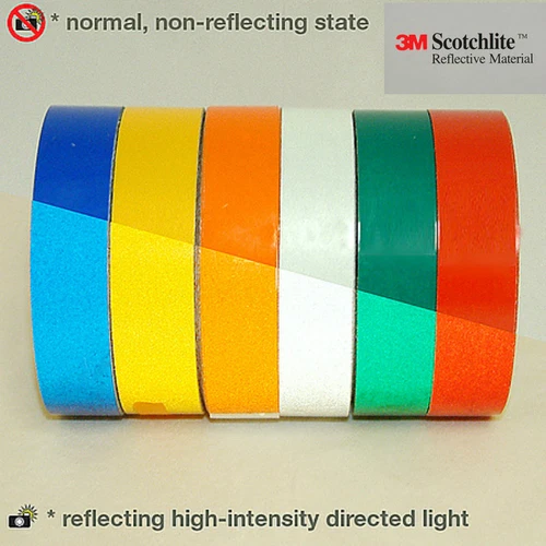 Film Bande Autocollant Fluorescent Ou Réfléchissant 3M™ 25 / 50mm x 2 M Casque