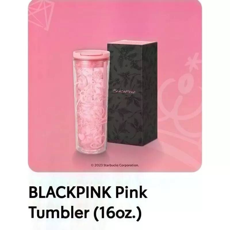アイドル BLACKPINK Bling Cold Cup BLACKPINK X Starbucks PINK Bling Cold Cup 24OZ - Jisoo's