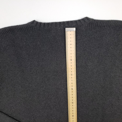 Polo Ralph Lauren Vintage Jumper Large Men Sweater V Neck Grey Stripe Tag M BNWT - Imagen 15 de 18