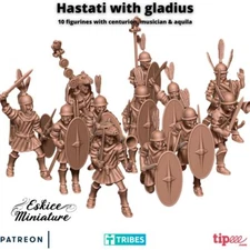 Eskice Miniatures Ancient Roman Republic Hastati Hail Caesar 15mm 20mm 28mm 3D