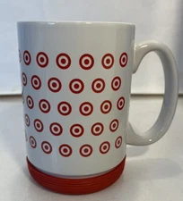 M-Ware Target Ceramic Mug Bullseye Logo Removable Rubber Coaster Bottom 14-16oz