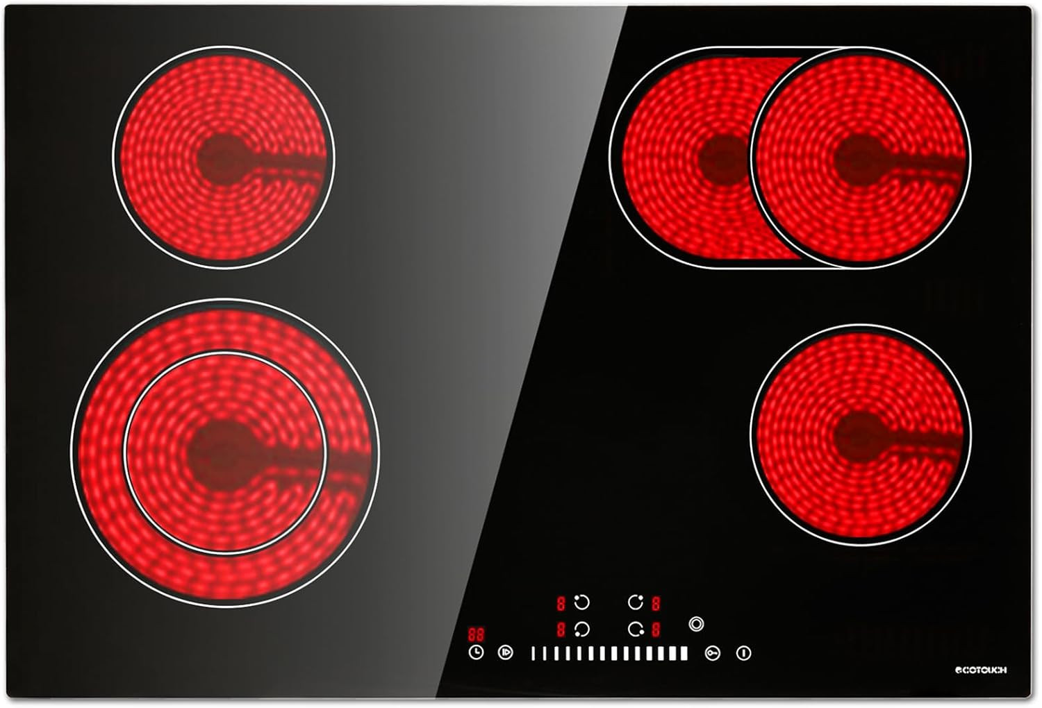 Electric Cooktop 30 Inch, Built-In Electric Cooktop 4 Burner Stove Top, Radiant