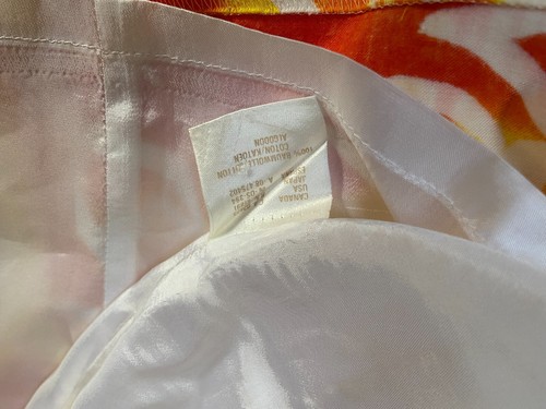 ESCADA VINTAGE COTTON SUN DRESS WHITE BODICE FLORAL PRINT IN ORANGE 42 8 ITALY - Picture 12 of 12