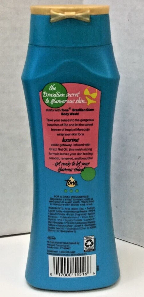 Jabón corporal Tone Brazilian Glam, aceite de nuez de Brasil y maracuyá, 16 fl oz, paquete de 6 Foto 3 de 3