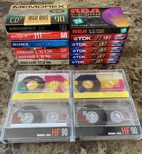 16 NEW Audio Cassette Tape Lot Sony Memorex RCA Maxell TDK