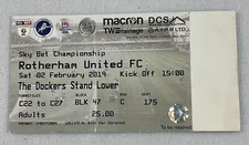 EFB 2019 02/02 Sky Bet Championship Rotherham United Football (Soccer) Ticket