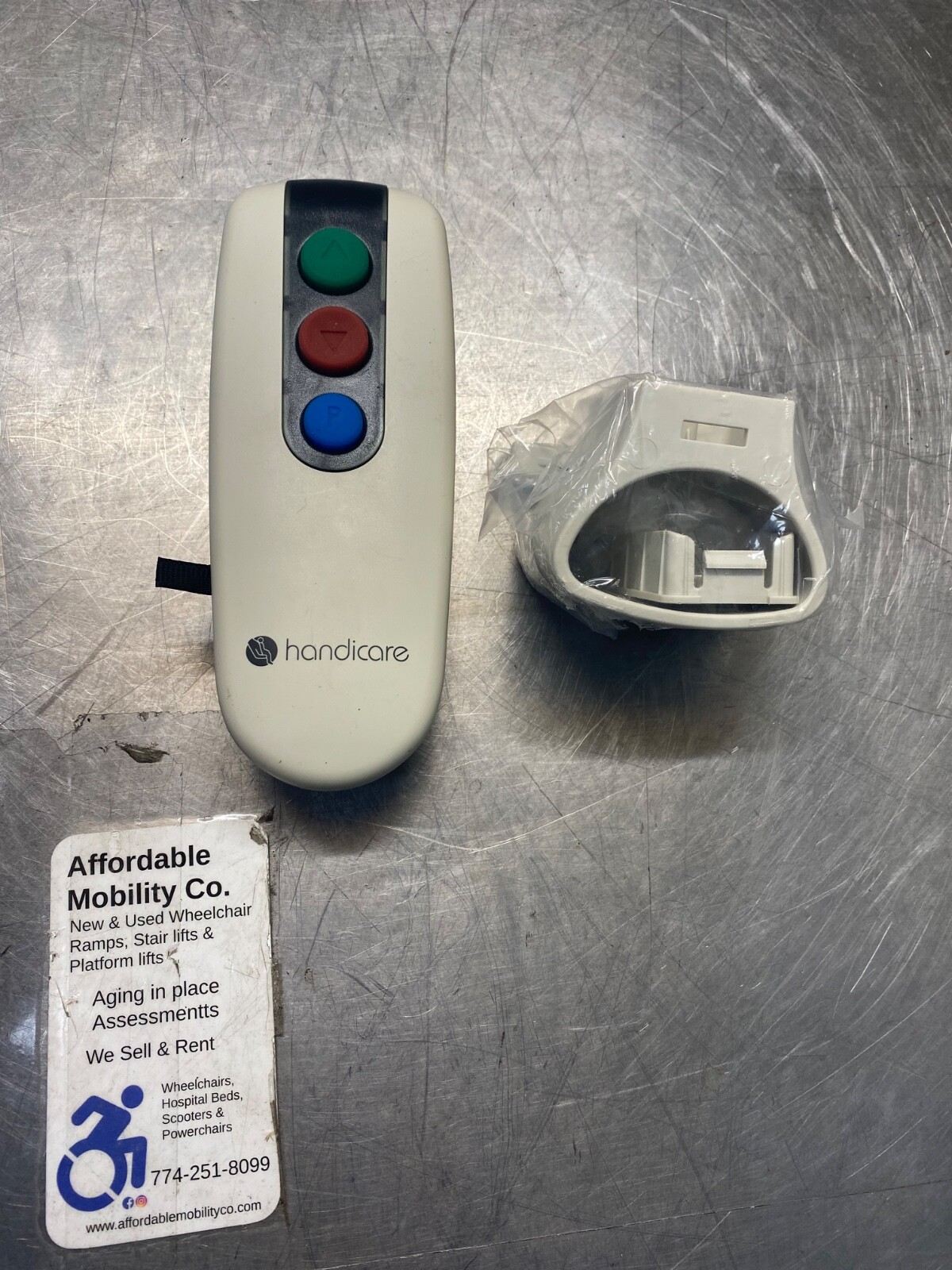 Handicare 3 Button Stair Lift Remote Control With Wall Mountable - D6