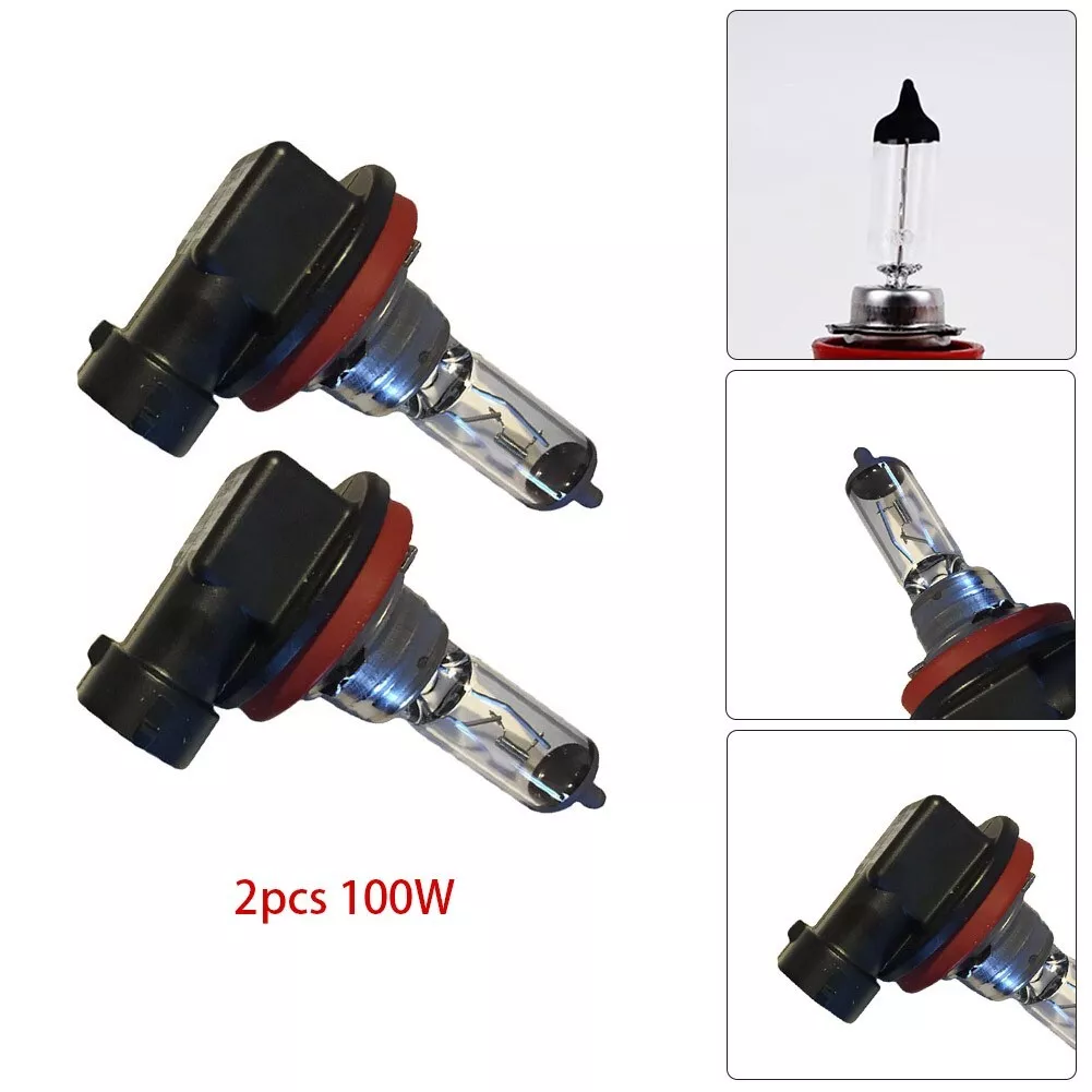Bright and Clear H11 12V 100W Halogen Bulbs for Safe Nighttime