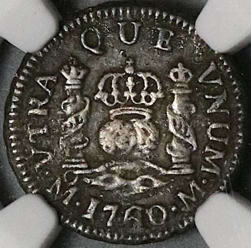 1760 NGC AU Mexico 1/2 Real Charles III Spain Colony Pirate Coin (23101001D)