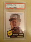 Ronald Acuna Jr. Signed 2018 Topps Living RC! #19 PSA/DNA 10 Auto & 10 Card!!!