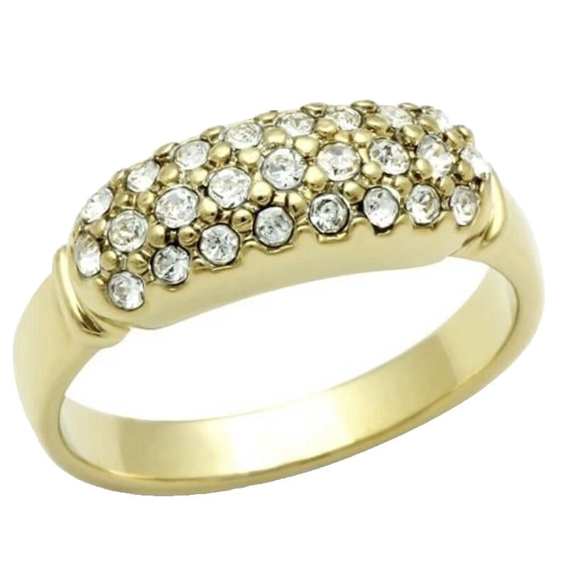 Yellow Gold Plated Band 5 Ring Fashion Rings