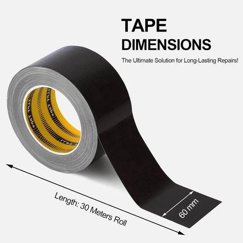 Duct Tape Premium Grade Fabric Gaffer Tape 60MM X 30M X 0.23MM Residue Free - Picture 7 of 11