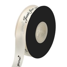 Satinband 1 Zoll x 49 Yard, Just For You Band Valentinstag beige
