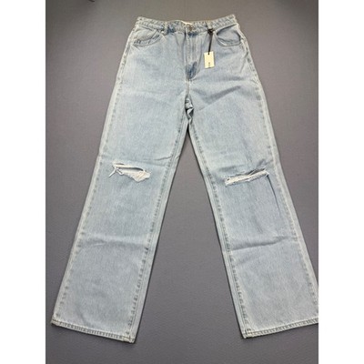 hi  Rollas Heidi Loose Straight High Rise Distressed Jeans Jean Holic