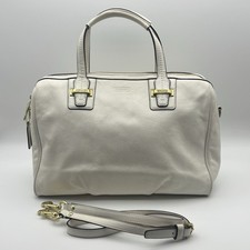 Coach Women's Taylor F25296 Leather Pockets Top Handle Satchel Bag 2 Way - White
