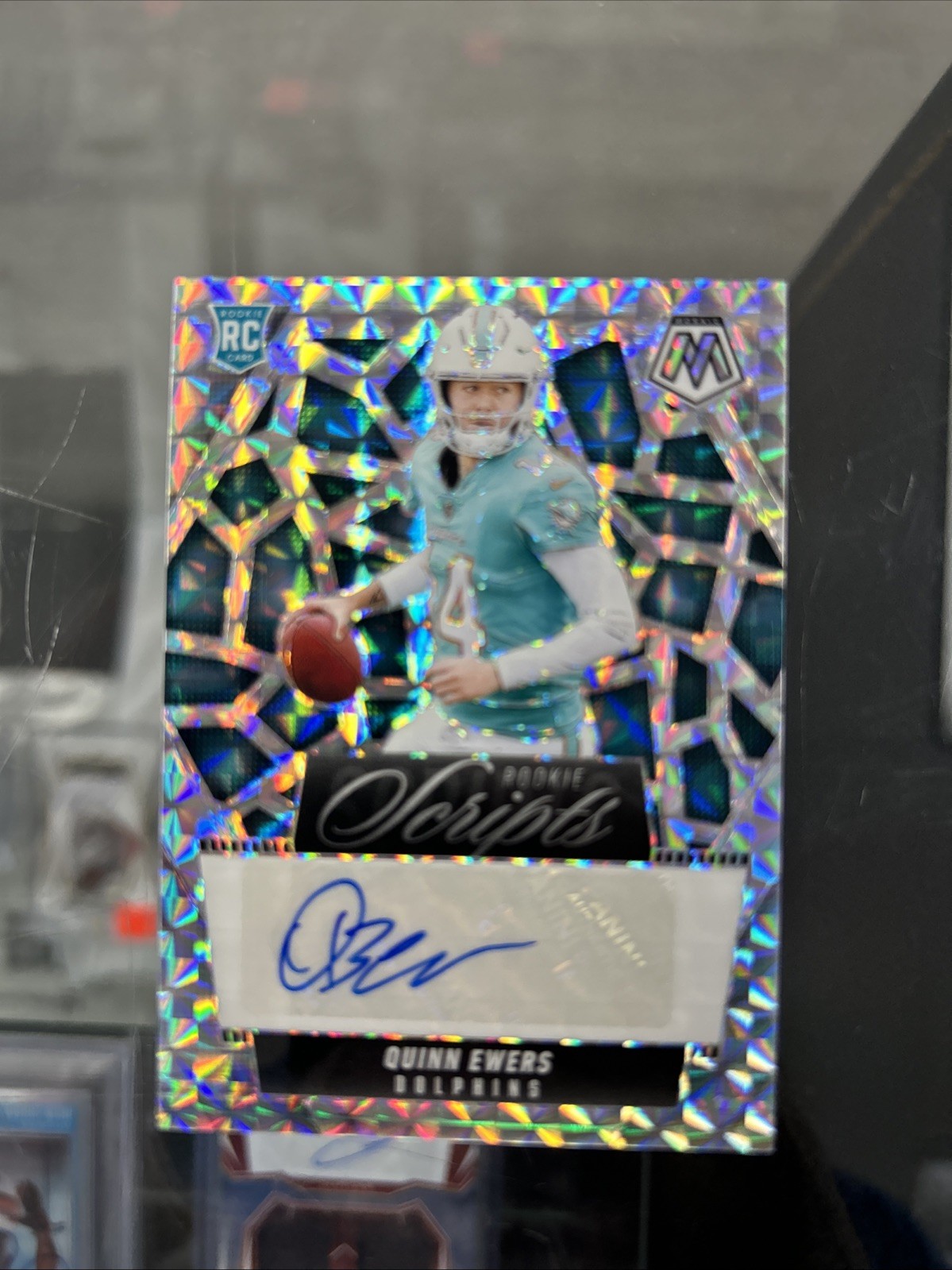 2025 Mosaic *HIT* SILVER QUINN EWERS Scripts AUTO Dolphins ROOKIE 💥