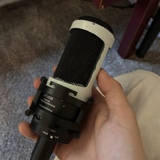 Audio-Technica AT2035 Cardioid Condenser Microphone - Black Painted White