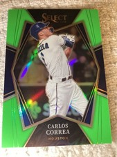 2022 Panini Select Premier Level Neon Green Prizm /99 Carlos Correa #160 Astros