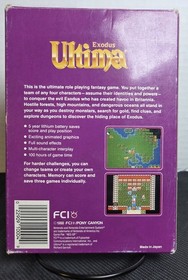 Ultima Exodus (Nintendo NES) w/Manual, Box