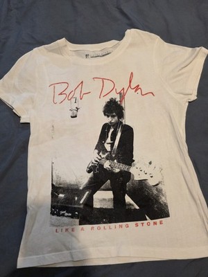 Bob Dylan Like A Rolling Stone Graphic Band Tee White Small