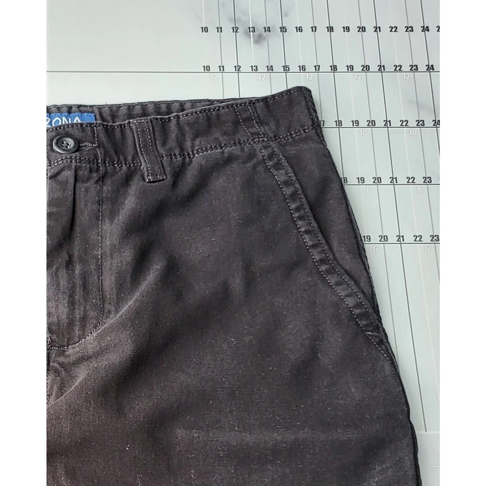 Pantalones Arizona Para Hombre Talla 32x31 Negros Flexibles Delgados Lona Rectos Elastizados Etiqueta 33x32 Foto 4 de 4