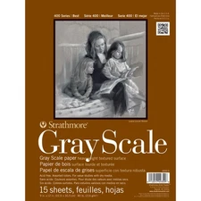 Strathmore Assorted Tints Gray Scale Paper Pad 9"X12"-15 Sheets - 4400009