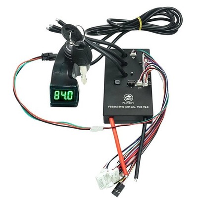 Flipsky 75100 V2.0 mit Aluminium Platine mit Power Key Switch Button basierend auf VESC 