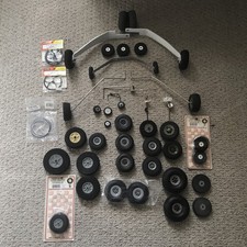 Vintage RC Model Airplane Wheels Tires Parts Lot of 38 Remote Control Planes