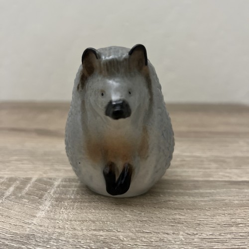 Lomonosov Porcelain Vintage Hedgehog Porcupine Figurine Russia USSR Hand Painted