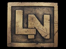 HL25166 VINTAGE 1970s LETTERS LN COMPANY LOGO BUCKLE