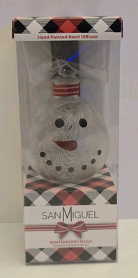 Hand Painted San Miguel Essential Oil Reed Diffuser in Winterberry Magic New