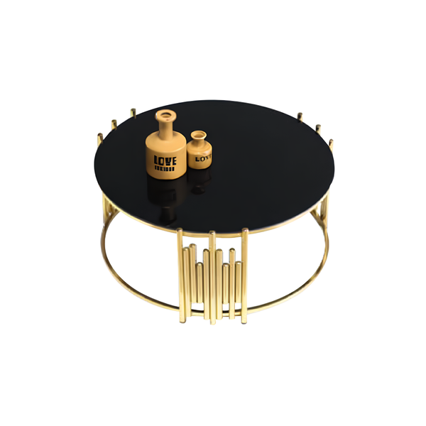 Wohnzimmer Couchtisch Tisch Kaffeetisch Beistelltisch Gold Sofatisch-image