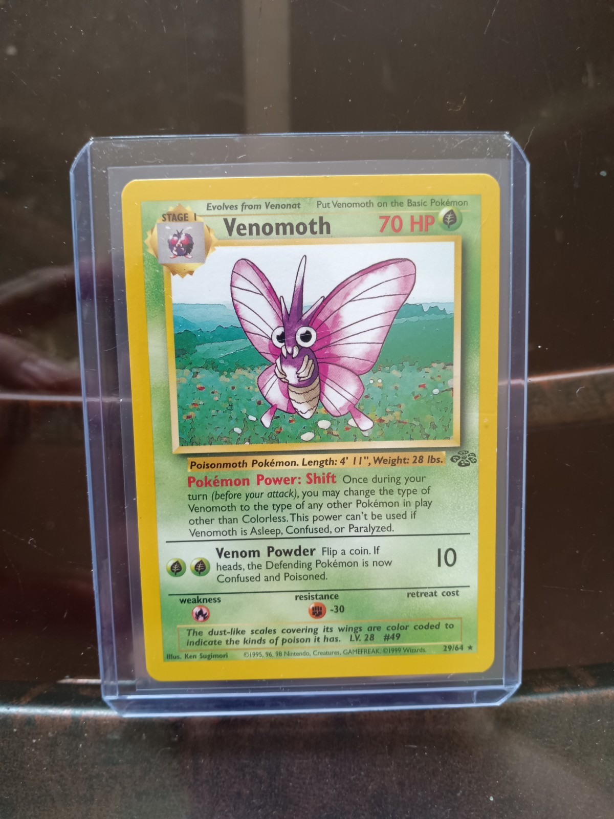 Venomoth 29/64 Jungle Set Unlimited Pokemon Card