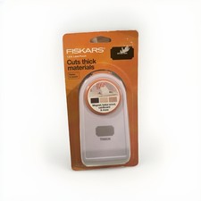 NEW Fiskars 1.5" inch Label Punch Thick Materials Magnet Balsa Cardboard- Sealed