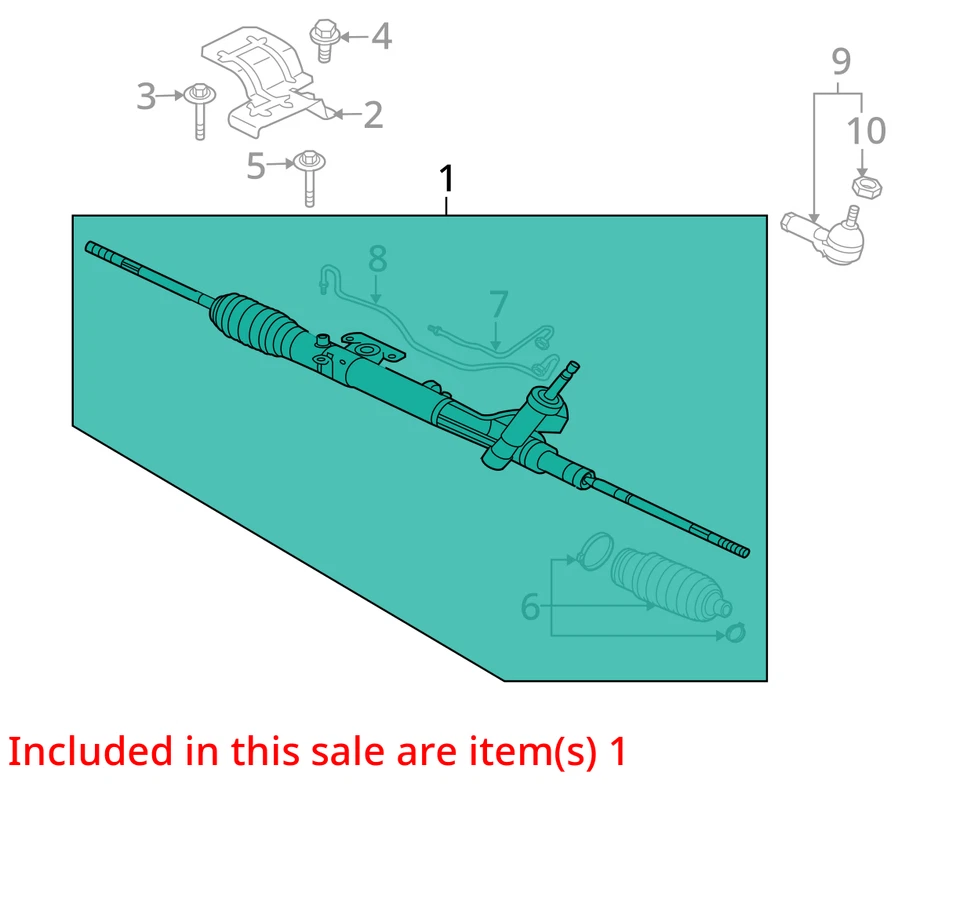 2017 Mitsubishi Lancer Steering Gear Rack & Pinion OEM 91K Miles - LKQ435444227 - Изображение 4 из 4