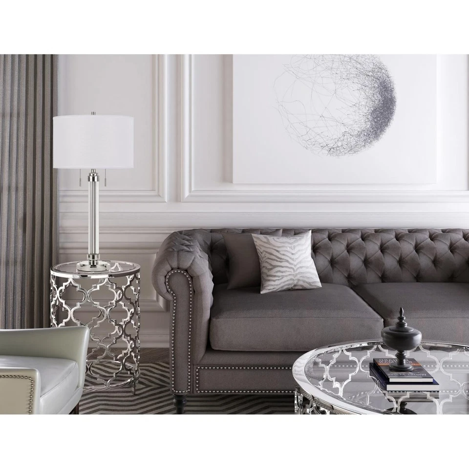 CAL Iluminación y Accesorios BO-2829TB Lámpara de Mesa Montilla Acero Cepillado Foto 2 de 2