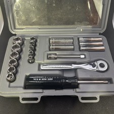 Craftsman Vintage Metric Socket Set 14 Drive 34801 Unused Teardrop Ratchet Craftsman Vintage Metric Socket Set 14 Drive 34801 Unused Teardrop Ratchet