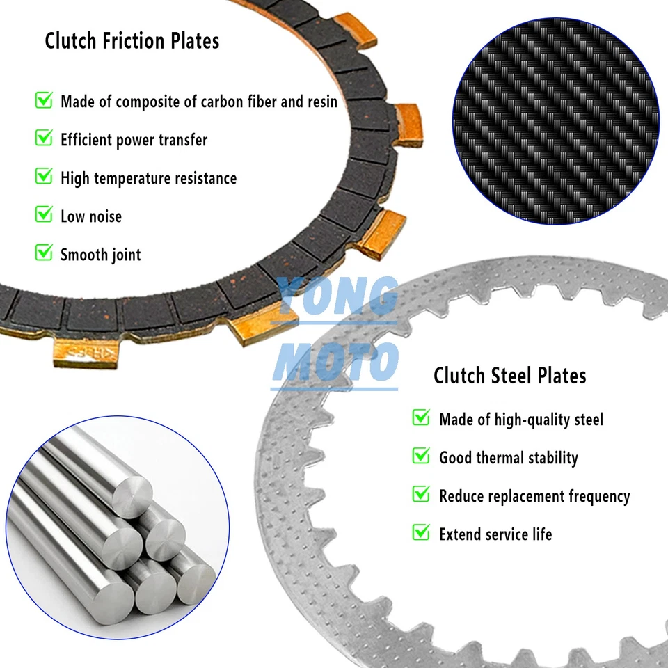 Clutch Outer Pressure Plate Kit & Center Inner Hub for Suzuki Intruder 700 750 Foto 2 de 4