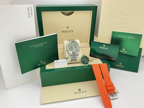 Rolex Milgauss 40mm, Black Dial, Green Shappire 116400GV-0001 Mint CompltFullSet