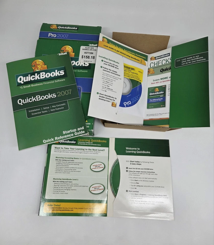 NIOB Intuit Quickbooks Pro 2007 Small Business Fin. Software Win 2000/XP/Vista Foto 2 de 4