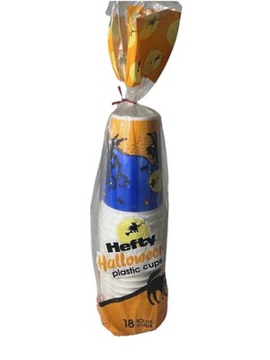 Vintage 90s Halloween Plastic Hefty Party Cups Glamoween Ghostcore Witches NEW!