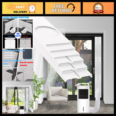 Portable Air Conditioner Vent Kit for Sliding Doors, 90'' Length, Exhaust Hose Ad