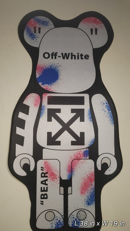 OFF WHITE x BearBrix Custom Flat/Not Fluffy Detailed Area Rug Mat TAKING OFFERS