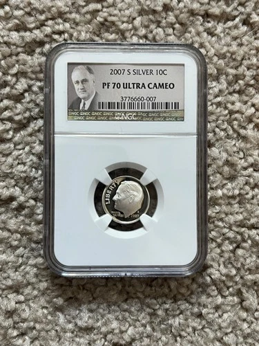2007-S   SILVER Roosevelt Dime NGC  PR 70 Ultra Cameo
