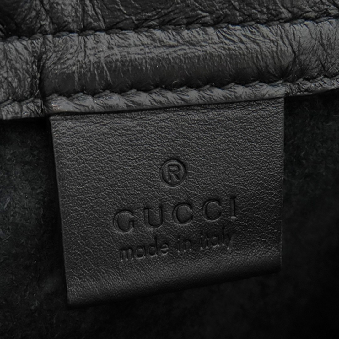 GUCCI Leather Black Small Drawstring Backpack Wom… - image 9