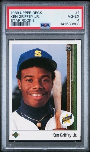 PSA 4  1989 Upper Deck Star Rookie Ken Griffey Jr #1 RC Fresh Graded Slab